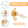 SUPERFINDINGS 20Pcs Brass Stud Earring Findings KK-FH0004-63-5