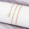Brass Box Chain Necklaces X-NJEW-K123-11G-2