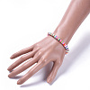 Stretch Bracelets For Mother BJEW-JB04474-01-3
