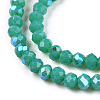 Electroplate Opaque Solid Color Glass Beads Strands EGLA-A034-P1mm-L25-3