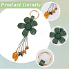 Leather and Alloy Keychain HJEW-WH20022-04B-10-5