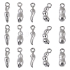 25Pcs 5 Styles Vegetables 304 Stainless Steel Charms STAS-YW0011-22-1