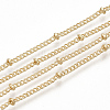 Brass Coated Iron Curb Chain Necklace Making MAK-T006-01KC-2