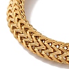 PVD Vacuum Plating 201 Stainless Steel Wheat Chain Bracelets for Women Men BJEW-H612-06A-G-2