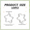 120Pcs Rack Plating Brass Bead Frames KK-PH0010-78S-2