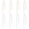 8Pcs 2 Colors Brass Stud Earring Findings KK-FS0001-52-1