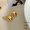 Oval Alloy Stud Earrings WG64463-17-1