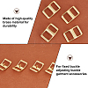 4Pcs Brass Tri-Glide Adjuster Buckles Clasps FIND-OC0003-47-4