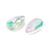 Faceted Teardrop Glass Pendants GLAA-O008-A25-2