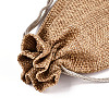Polyester Imitation Burlap Packing Pouches Drawstring Bags ABAG-R005-9x12-15-2