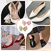 Gorgecraft 4Pcs 2 Colors Polyester Bowknot Shoe Decorations FIND-GF0005-01-6