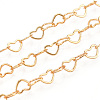 Brass Heart Link Chains CHC-Q003-02G-1