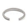 Brass Micro Pave Cubic Zirconia Hollow Cuff Bangles BJEW-D039-06P-3