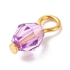 Faceted Transparent Acrylic Charms PALLOY-JF01601-01-4