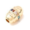 Brass Micro Pave Colorful Cubic Zirconia Beads CU-CBADFF4-03G-2