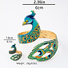 Iron Enamel Peacock Cuff Bangle & Ring Sets for Women WG60250-01-2