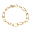 304 Stainless Steel Paperclip Chains Bracelets BJEW-I293-09G-1
