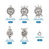 28Pcs 6 Style Brass Box Clasps FIND-TA0001-53-7