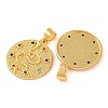 Rack Plating Brass Micro Pave Cubic Zirconia Pendants KK-H486-07G-2