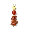 Gemstone Links Connector Charms PALLOY-JF03230-3