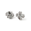 Brass Clear Cubic Zirconia Beads KK-D106-07P-2