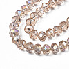 Electroplate Glass Beads Strands EGLA-A034-T8mm-B24-3