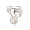 Brass Letter Open Cuff Rings for Women RJEW-G313-01A-P-1