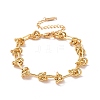 304 Stainless Steel Knot Link Chain Bracelet for Men Women BJEW-E020-01G-1