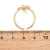 Adjustable Brass Micro Pave Cubic Zirconia Cuff Rings for Women RJEW-B138-02G-5
