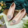1 Pair Detachable Flower Shoe Decoration AJEW-FG0003-52-4