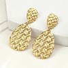 201 Stainless Steel Teardrop Dangle Stud Earrings EJEW-D084-15G-4