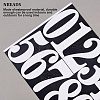 12 Sheets 2 Colors Number 0~9 PVC Waterproof Self-Adhesive Sticker DIY-NB0007-28-4
