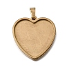 304 Stainless Steel Pendant Cabochons Settings SA-CBA8A58-01A-G-1