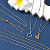 10Pcs 2 Colors 304 Stainless Steel Singapore Chain Necklace Making AJEW-SC0003-99-5