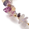 Natural Gemstone Chip Beaded Bracelets BJEW-F478-01C-2