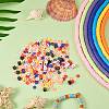 20 Strands 20 Colors Flat Round Handmade Polymer Clay Beads CLAY-SZ0001-72-6