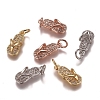 Brass Micro Pave Clear Cubic Zirconia Charms ZIRC-G153-28-1