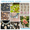 120Pcs 8 Styles Acrylic Pendants OACR-PH0004-40-3