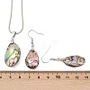 Abalone Shell/Paua Shell Jewelry Sets SJEW-E032-02-3