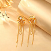 Brass Micro Pave Cubic Zirconia Stud Earrings for Women WG5853B-03-1