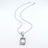 Alloy Rhinestone Rectangle Pendant Rope Chain  Necklaces FS-WGF7BCB-12-1