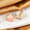 Natural Rose Quartz Stud Earrings EJEW-H153-01G-02-5