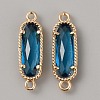 Golden Plated Brass Pave Glass Connector Charms LS-FIND-WH0110-728G-07-1