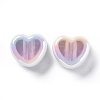 UV Plating Rainbow Iridescent Acrylic Beads OACR-H015-07H-5