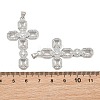 Brass Micro Pave Cubic Zirconia Pendants CU-CBADC6C-13P-02-3