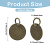 120Pcs Brass Stamping Blank Tag Charms KK-SC0007-27-2