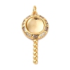 Brass Micro Pave Cubic Zirconia Pendants KK-U076-04G-03-1