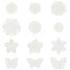 12Pcs 12 Style Computerized Embroidery Lace Self Adhesive/Sew on Patches DIY-FG0004-01-1