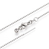 Brass Ball Chain Necklaces for Women NJEW-G084-14P-2