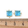Brass Pave Cubic Zirconia Connector Charms KK-F892-53G-05-3